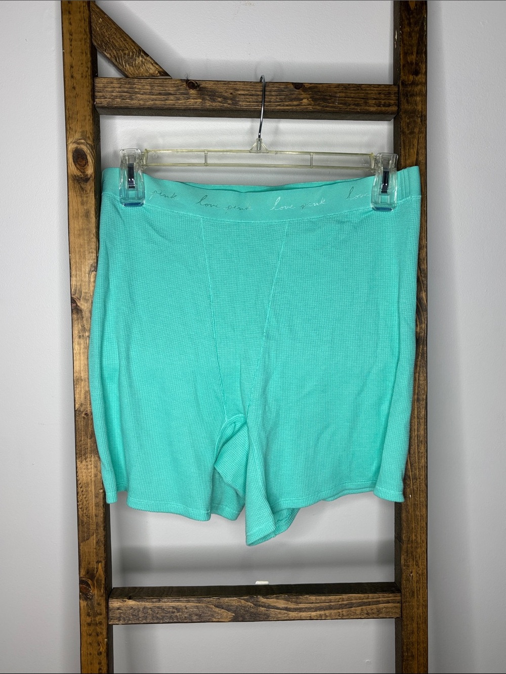 PINK Victoria's Secret Ribbed Aqua Bike Sleep Shorts Size XXL